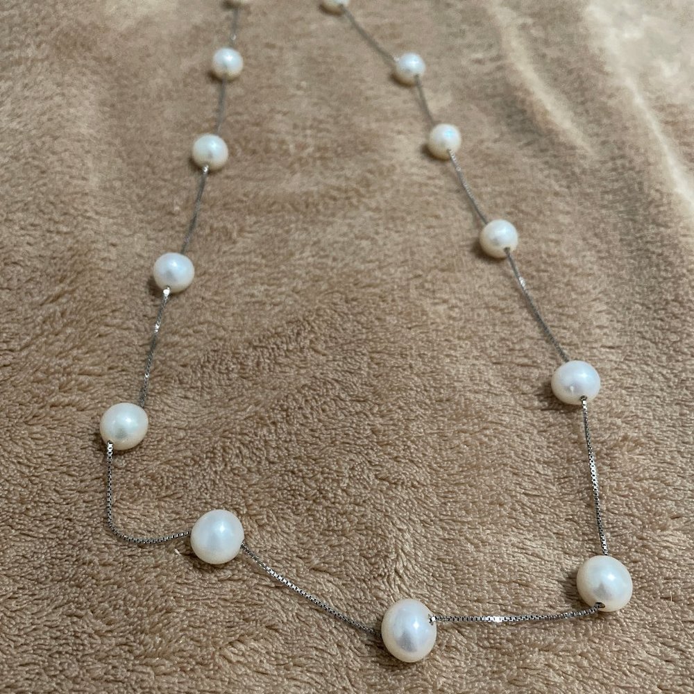 Pearl Necklace w/ Sterling Silver (Kay)